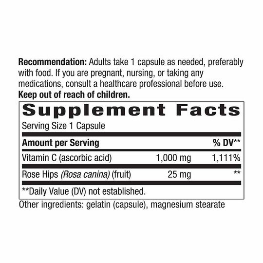Vitamin C with Rose Hips Extra Strength, NWA